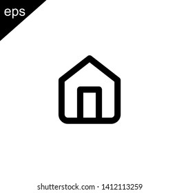 home house icon line outline design vector symbol