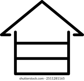 Vector de línea de iconos de casa y casa