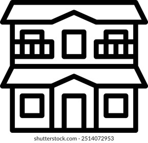 Home and House icon line vector