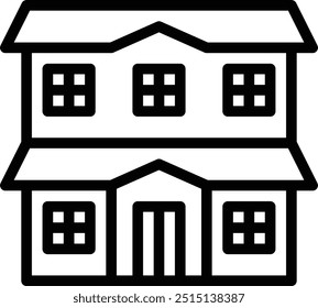 Home and House icon line vector