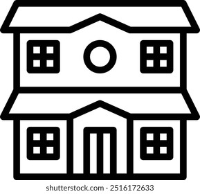 Home e House ícone vetor de linha
