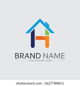 home and house icon logo design illustration stock sign