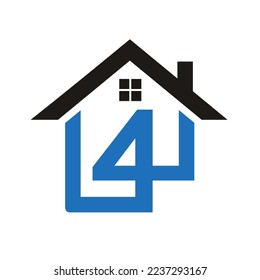 home or house icon with number 4
