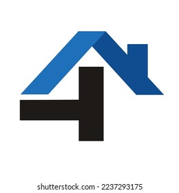 home or house icon with number 4