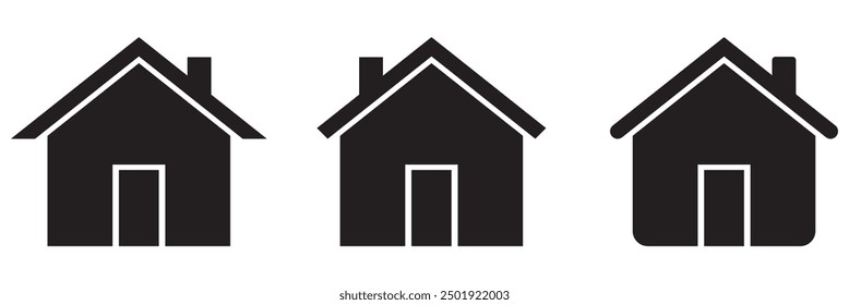 Home house icon vector graphic design.