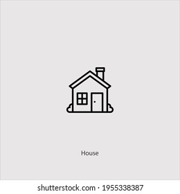 home house icon vector isolated on white background