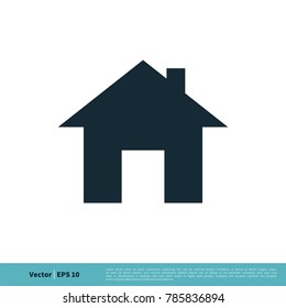 Home / House Icon Vector Logo Template Illustration Design. Vector EPS 10.