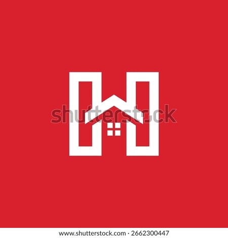 Home House Initial Letter H Logo Design Vector Template