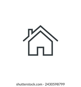 Home house interface ui website icon, vector illustration