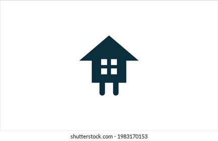 Home House iocn LOgo in minimal flat design vector  template illustration