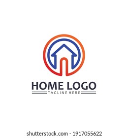 Home and house logo design vetor, logo , architecture and building, design property , stay at home estate Business logo, Construction Graphic, icon home logo