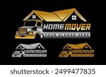 home house moving vector modern logo design badge emblem template