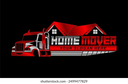 home house moving vector modern logo design badge emblem template