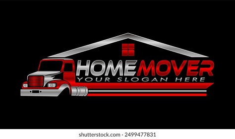 home house moving vector modern logo design badge emblem template