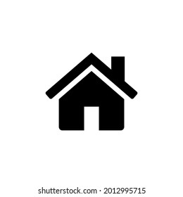 Home or house page thin line icon in solid black. Return to home page concept. Trendy flat isolated symbol, sign for: illustration, logo, mobile, app, emblem, design, web, ui, ux, gui. Vector EPS 10