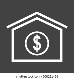 Home, house, property icon vector image. Can also be used for business, finance, technology, economics and accounting. Suitable for web apps, mobile apps and print media.