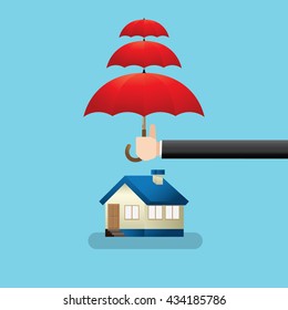 Home and house Protection, business service icons template. Can be used for workflow layout, banner, diagram. Vector illustration.