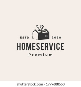 home house service hipster vintage logo vector icon illustration