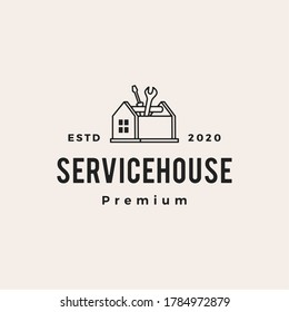 home house service hipster vintage logo vector icon illustration