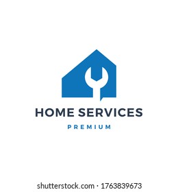 home house service logo vector icon illustration