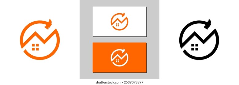 home house sign icon white and black logo