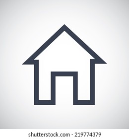 Home House symbol icon. Vector pictogram. Simple flat metro design style. esp10