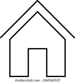 Home or house thin line icon