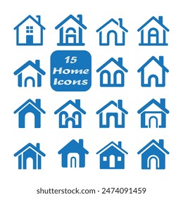 Home and house vector Icon Set.