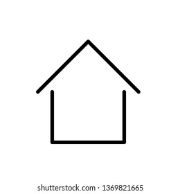 Home, House Vector Thin Icon. Linear UI style. Icon or Web design and Mobile App. One icon from the outline set in Pixel Perfect style. Editable vector stroke. 64x64 Pixel Perfect, 2 px outline