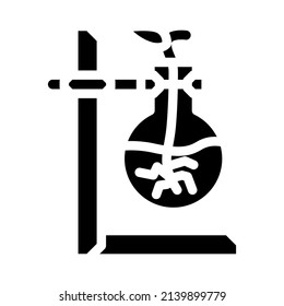 Heim-Hydroponics-Symbol-Vektorgrafik. Hydroponik-Schild zu Hause. isoliertes Kontursymbol