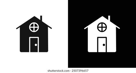 Home icon (2) Flat vector set outline