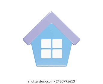  Startseite Symbol 3D Rendering Illustration