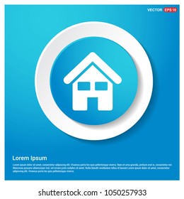 Home Icon Abstract Blue Web Sticker Button