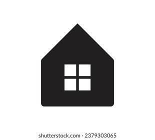 Home icon in Basic straight flat style. Collection of vector symbol on white background. Vector illustration.
