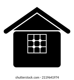 Home icon black color vector illustration image flat style simple
