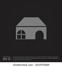 Home Icon - Black Creative Background