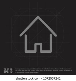Home Icon - Black Creative Background