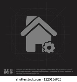 Home Icon - Black Creative Background - Free vector icon