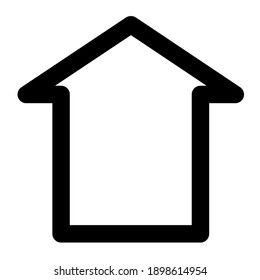 Home icon black outline, you can use for commercial