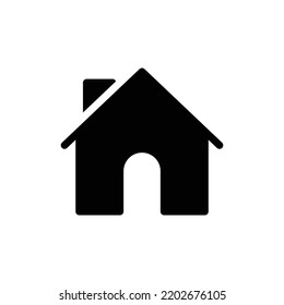 Home-Symbol auf schwarz-solidem Stil