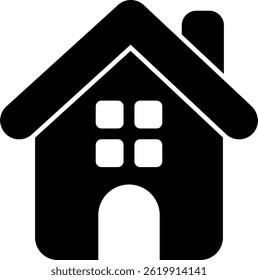 Home Icon Black Vector Design