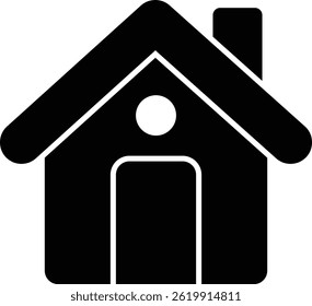 Home Icon Diseño de Vector negro