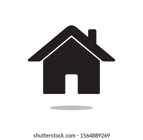 Home Icon, Black and White Vector Design