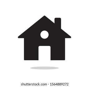 Home Icon, Black and White Vector Design