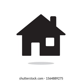 Home Icon, Black and White Vector Design