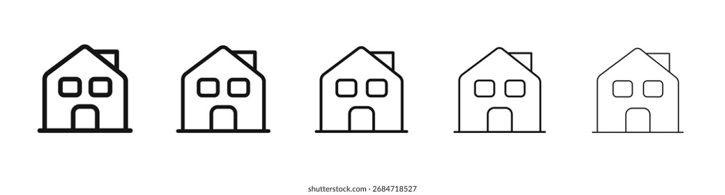 Home-Symbol schwarz-weißes Vektorzeichen