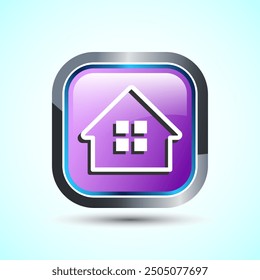 Home Icon Button Design Illustration, Main Page Icon For Mobile and Web