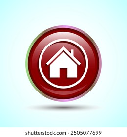 Home Icon Button Design Illustration, Main Page Icon For Mobile and Web