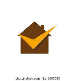 Home Icon Check Mark Vector