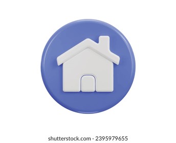 home icon with circle button web icon vector illustration